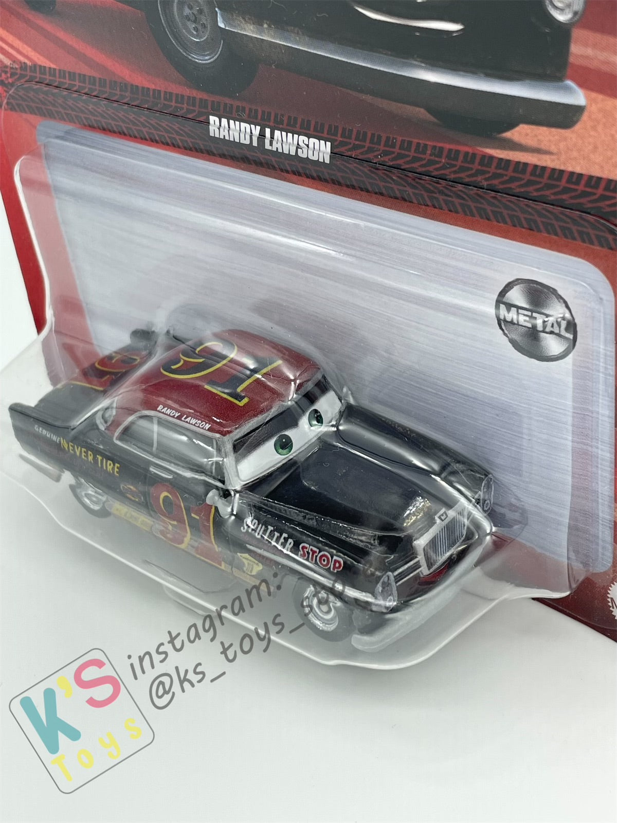 DISNEY PIXAR CARS BY MATTEL - "RANDY LAWSON" CARS 3 SERIES - 2023 RE-RELEASED - BNIP