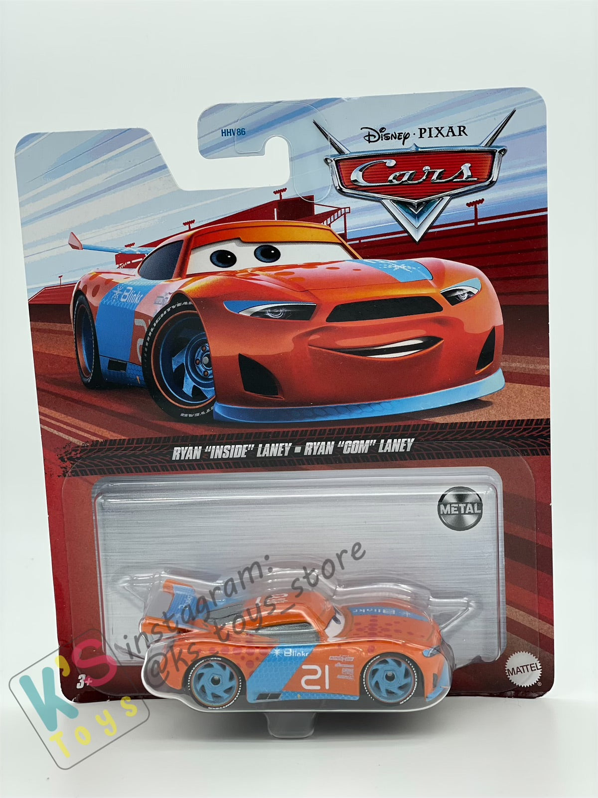 DISNEY PIXAR CARS BY MATTEL - "RYAN "INSIDE" LANEY"CARS 3 NEXT-GEN SERIES - 2023 RE-RELEASED- BNIP