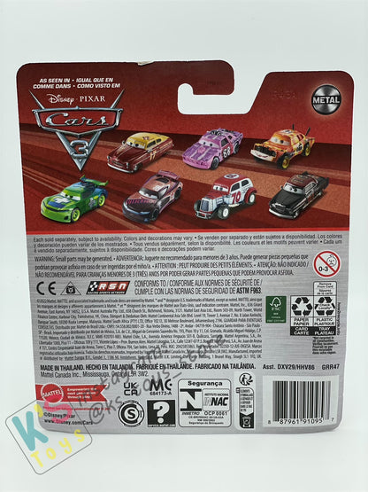DISNEY PIXAR CARS BY MATTEL - "RYAN "INSIDE" LANEY"CARS 3 NEXT-GEN SERIES - 2023 RE-RELEASED- BNIP