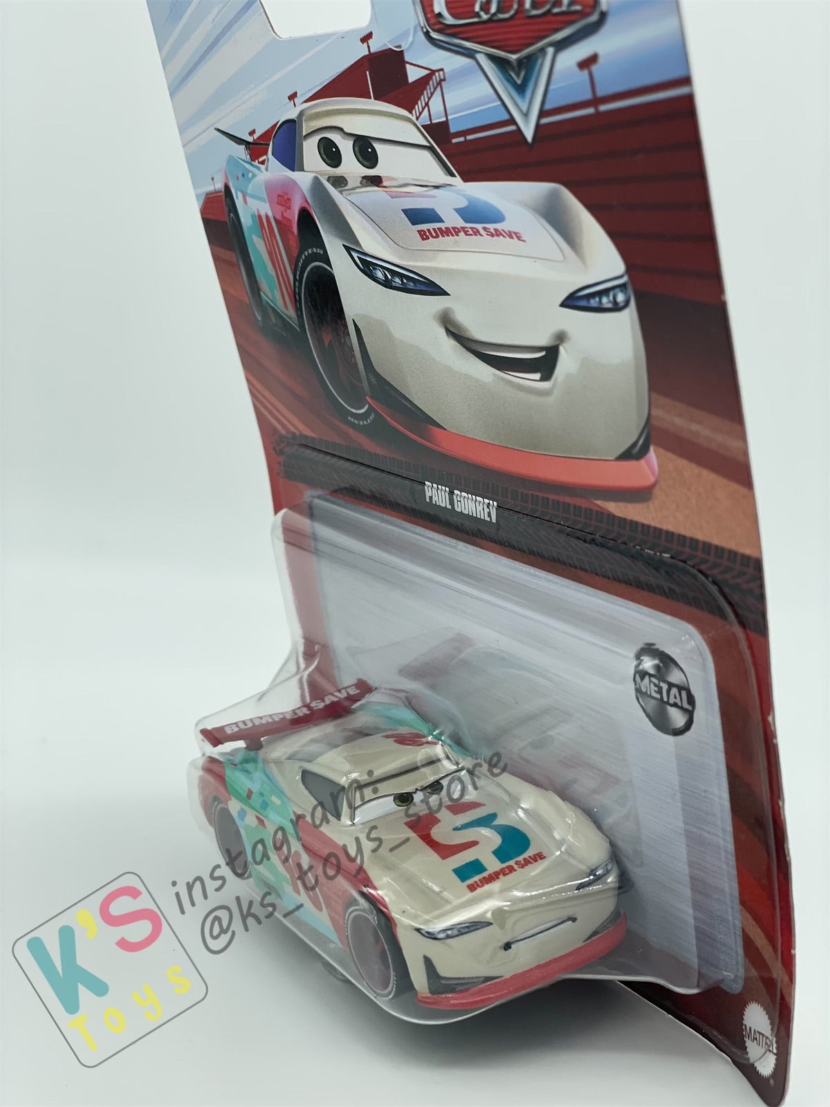 DISNEY PIXAR CARS BY MATTEL - "PAUL CONREV" NEXT-GEN RACERS CARS 3 - 2023 RE-RELEASE- BNIP