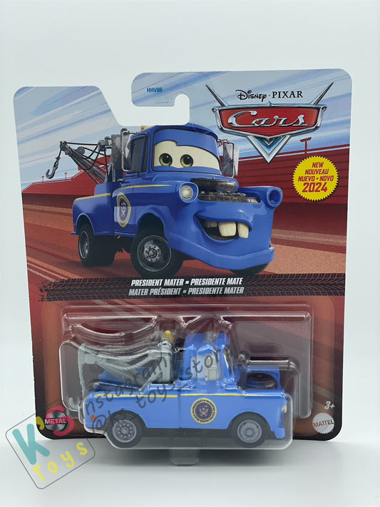 DISNEY PIXAR CARS BY MATTEL - "PRESIDENT MATER" 2024 NEW RELEASE - BNIP