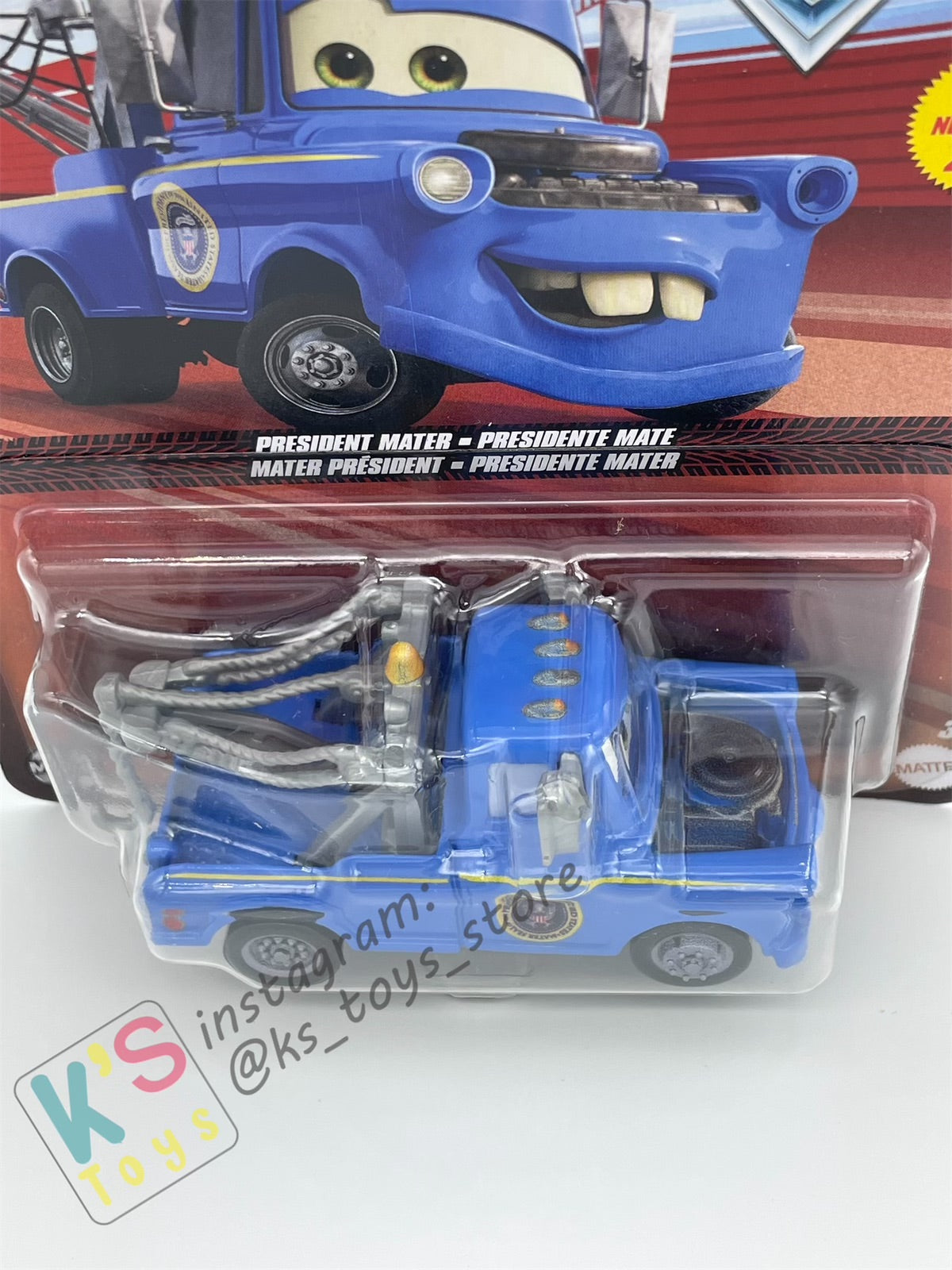 DISNEY PIXAR CARS BY MATTEL - "PRESIDENT MATER" 2024 NEW RELEASE - BNIP