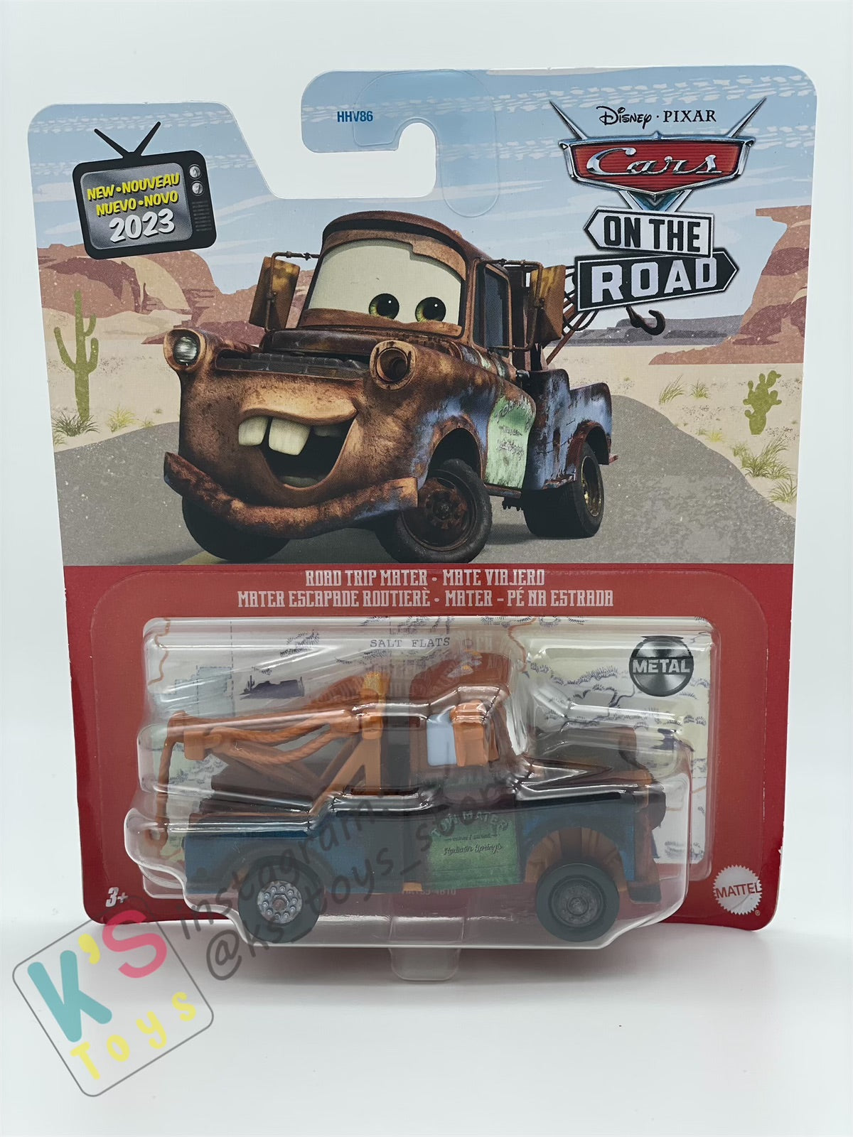 DISNEY PIXAR CARS BY MATTEL - "MATER" CARS ON THE ROAD 2023 NEW VARIANTS - BNIP