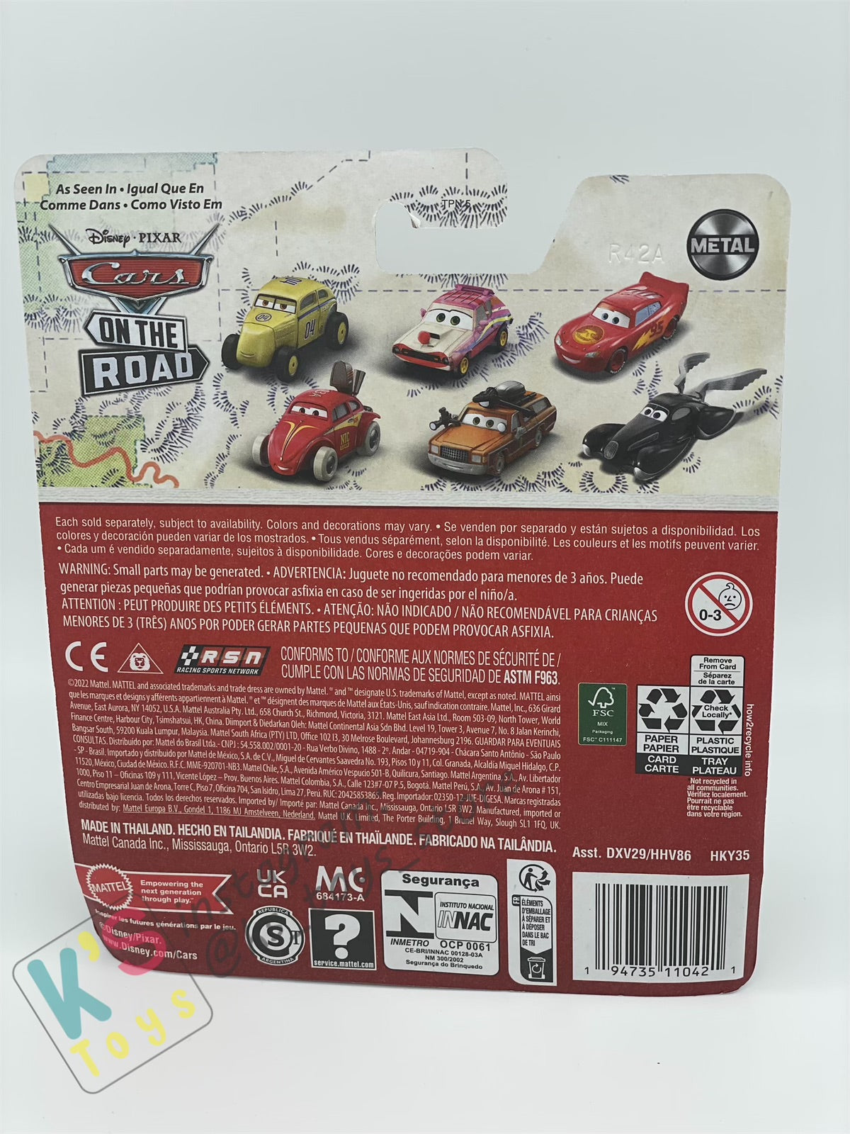 DISNEY PIXAR CARS BY MATTEL - "MATER" CARS ON THE ROAD 2023 NEW VARIANTS - BNIP