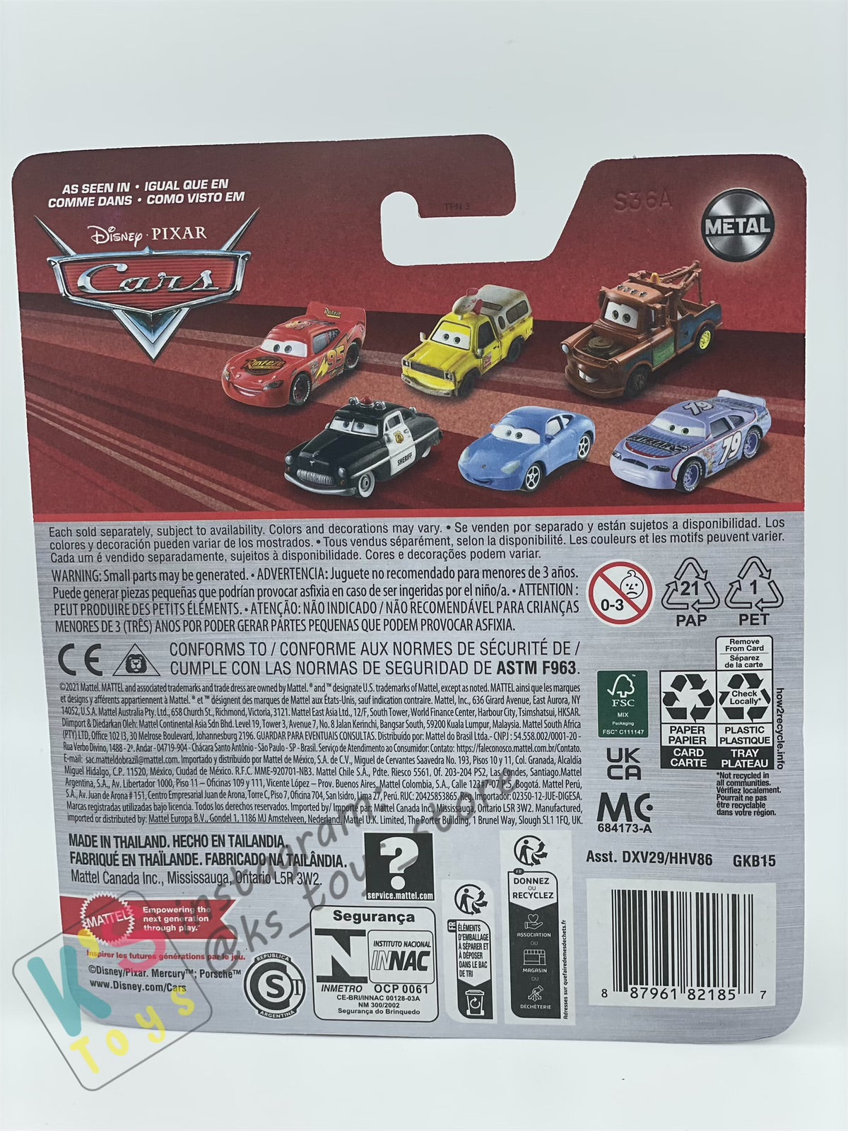 Disney Pixar Cars by MATTEL, KEVIN SHIFTRIGHT - 2023/2024 RE-RELEASED - BNIP