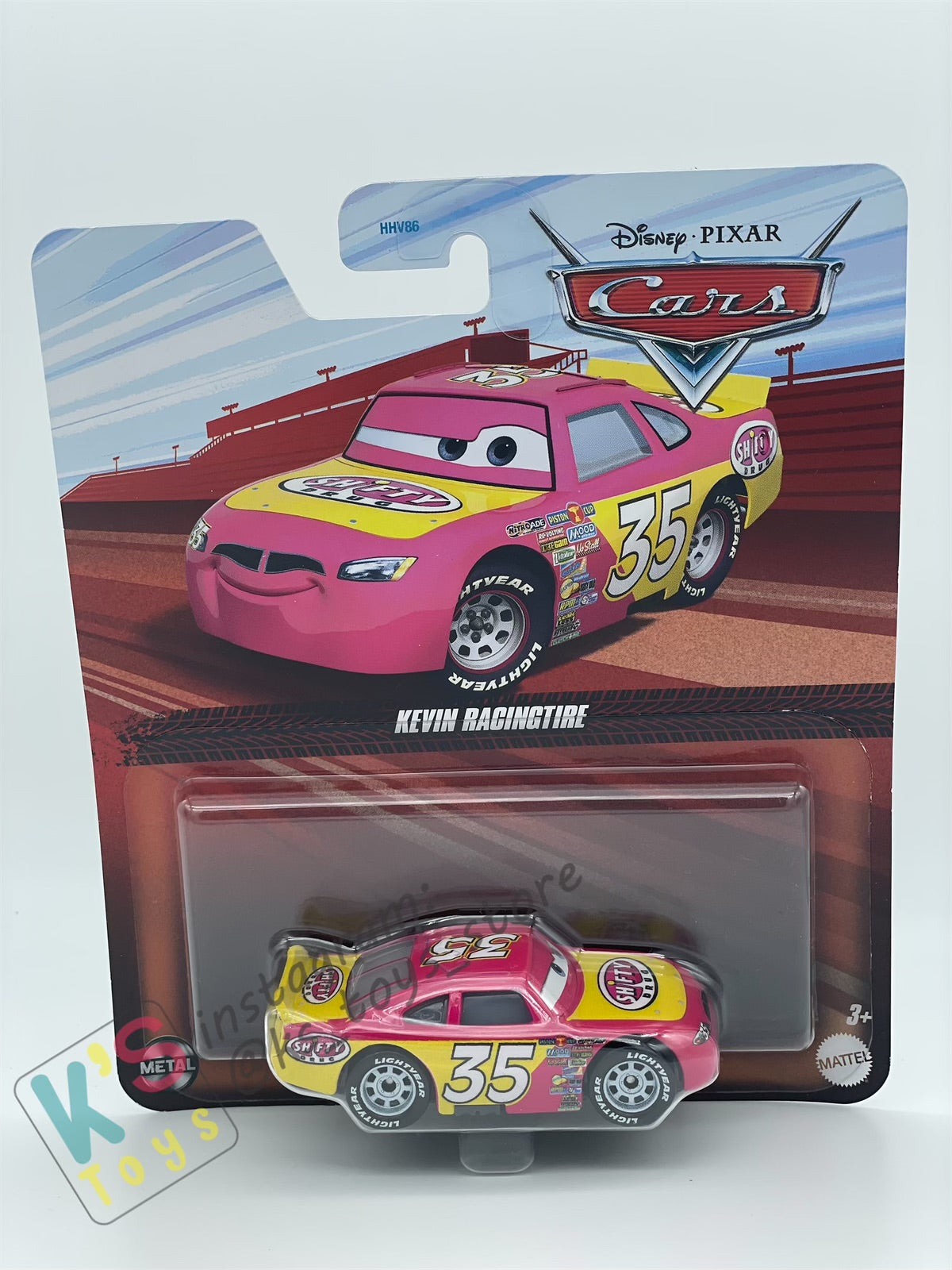 Disney Pixar Cars by MATTEL, KEVIN RACINGTIRE - 2024 RE-RELEASED - BNIP