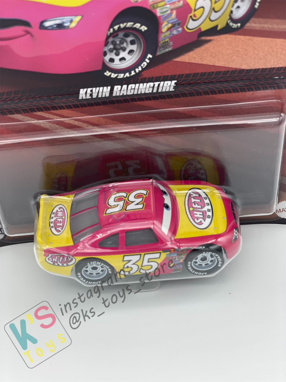 Disney Pixar Cars by MATTEL, KEVIN RACINGTIRE - 2024 RE-RELEASED - BNIP