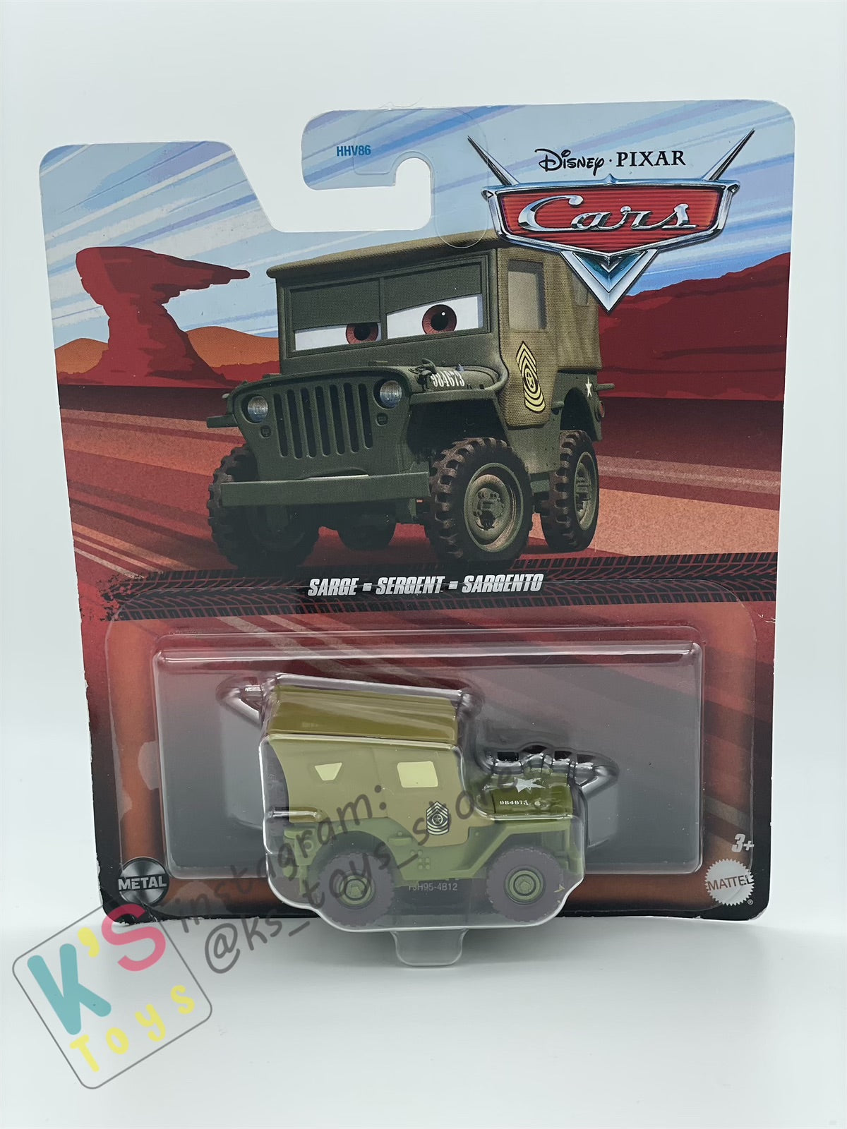 DISNEY PIXAR CARS BY MATTEL - "SARGE" CARS 1 - 2023 RE-RELEASED - BNIP