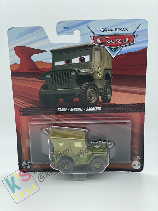 DISNEY PIXAR CARS BY MATTEL - "SARGE" CARS 1 - 2023 RE-RELEASED - BNIP
