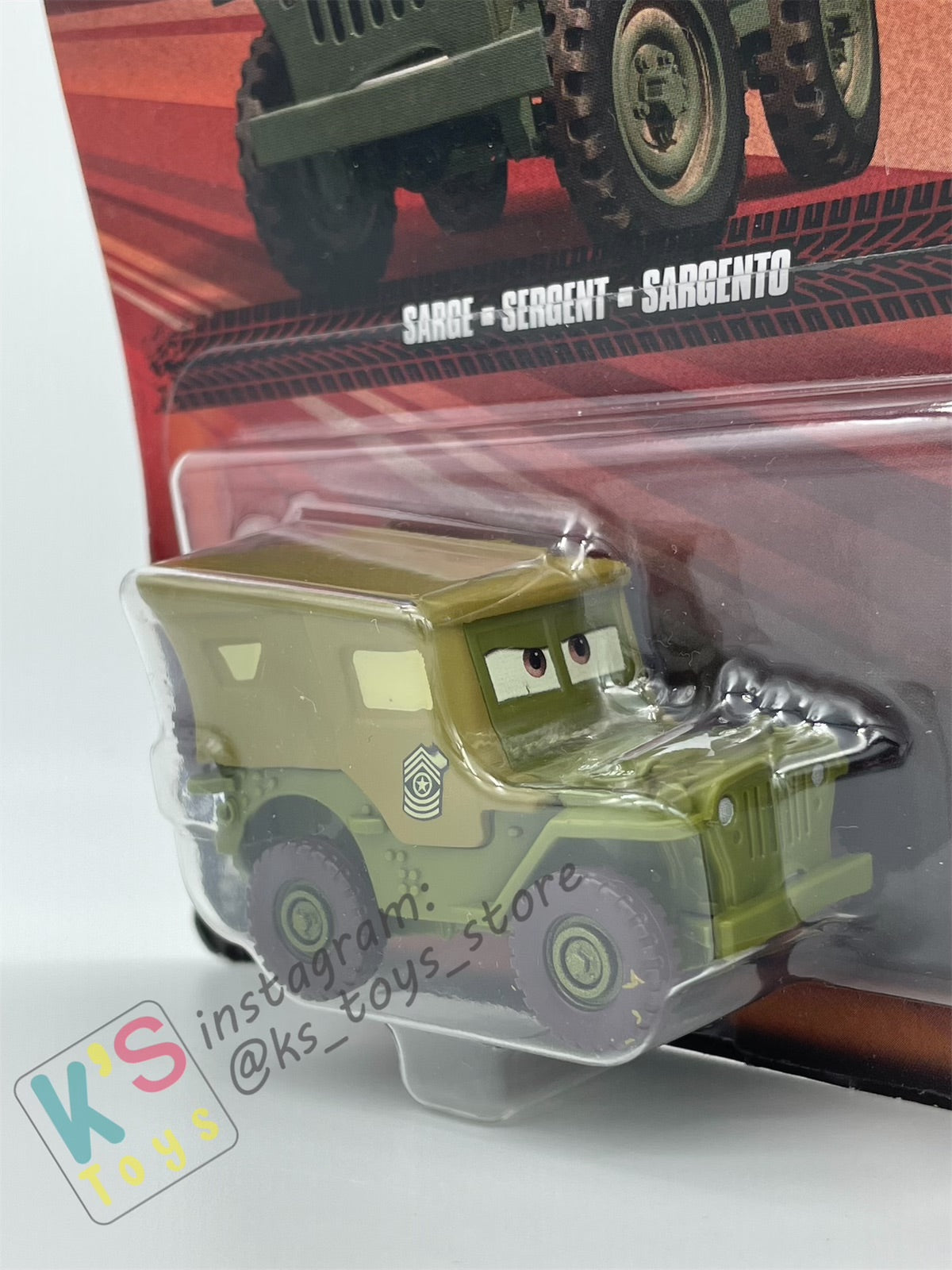 DISNEY PIXAR CARS BY MATTEL - "SARGE" CARS 1 - 2023 RE-RELEASED - BNIP