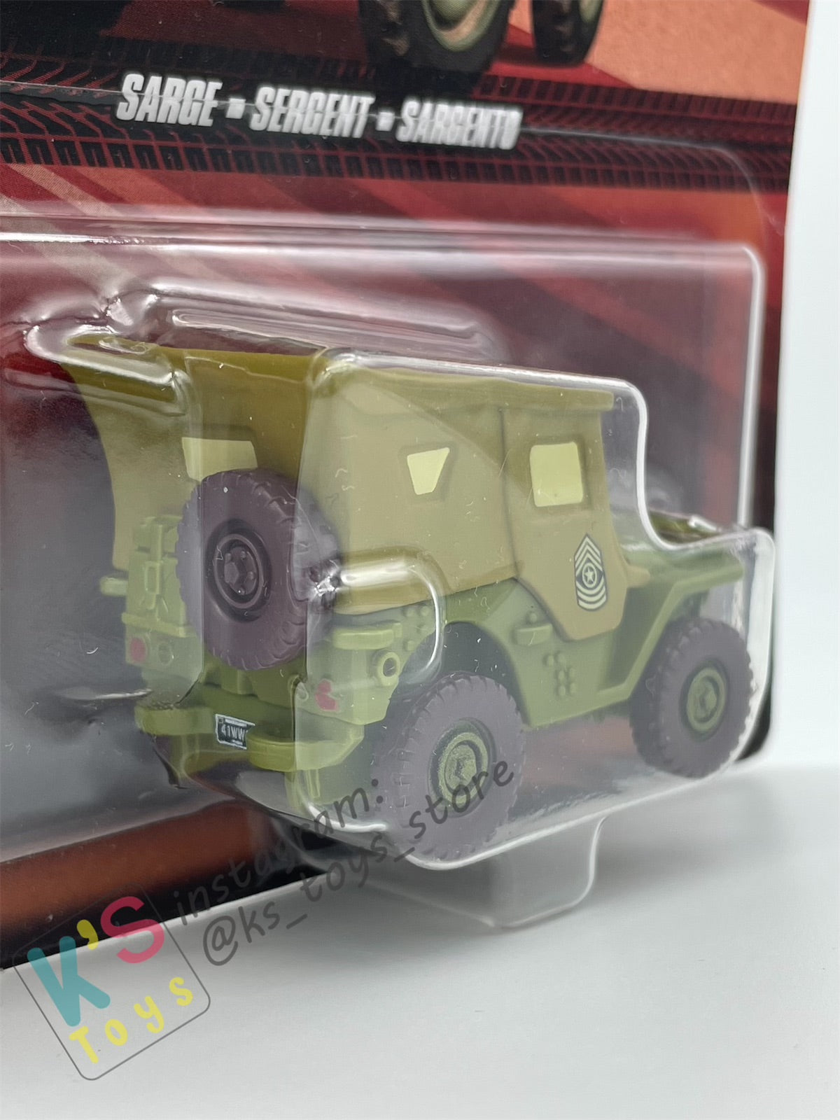 DISNEY PIXAR CARS BY MATTEL - "SARGE" CARS 1 - 2023 RE-RELEASED - BNIP