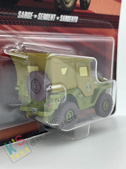 DISNEY PIXAR CARS BY MATTEL - "SARGE" CARS 1 - 2023 RE-RELEASED - BNIP