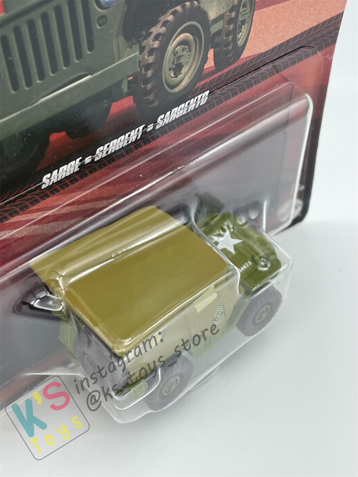 DISNEY PIXAR CARS BY MATTEL - "SARGE" CARS 1 - 2023 RE-RELEASED - BNIP