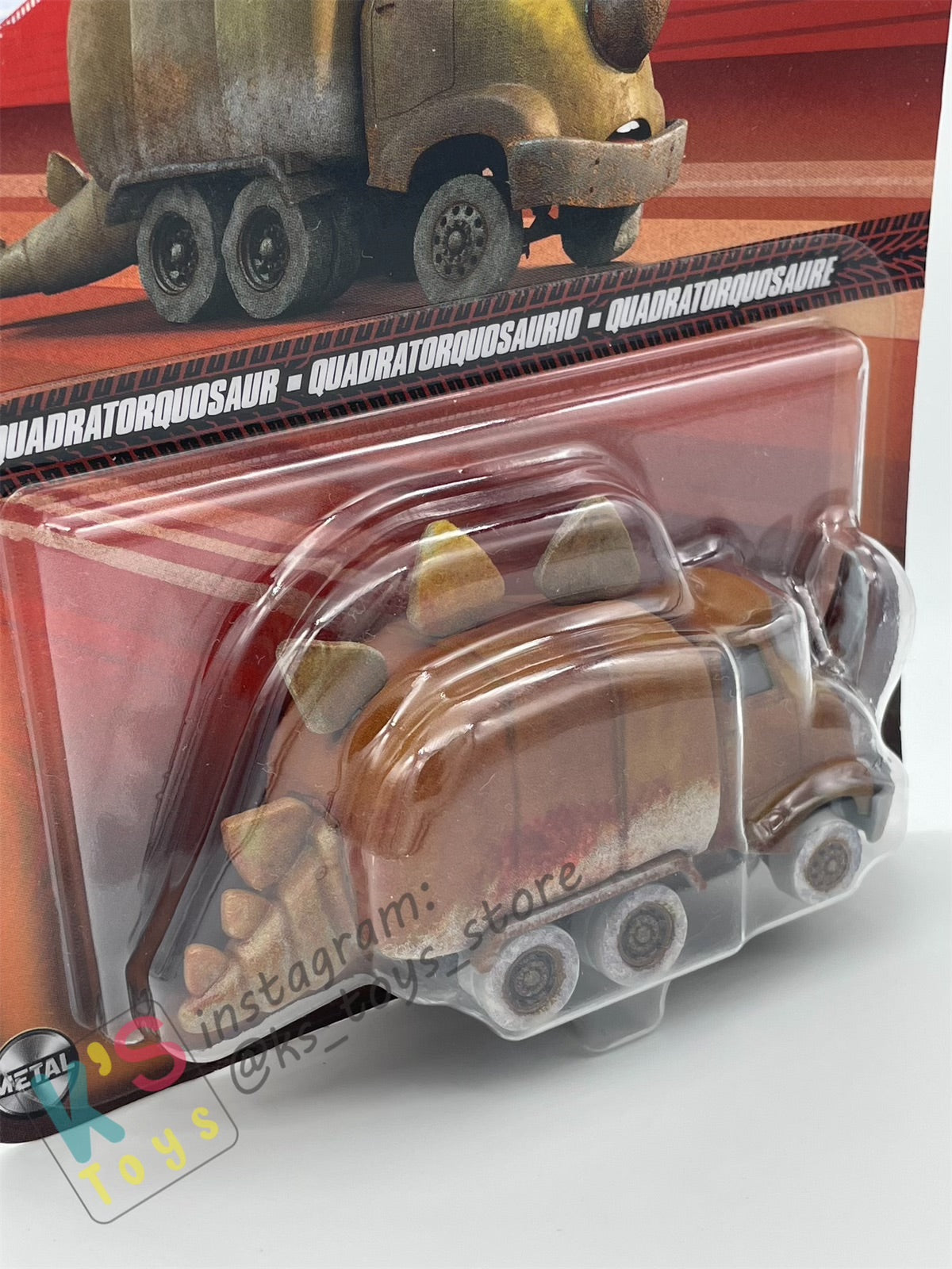 DISNEY PIXAR CARS BY MATTEL - "QUADRATORQUOSAUR" CARS ON THE ROAD - 2024 RE-RELEASED - BNIP