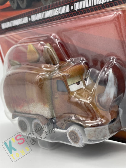 DISNEY PIXAR CARS BY MATTEL - "QUADRATORQUOSAUR" CARS ON THE ROAD - 2024 RE-RELEASED - BNIP