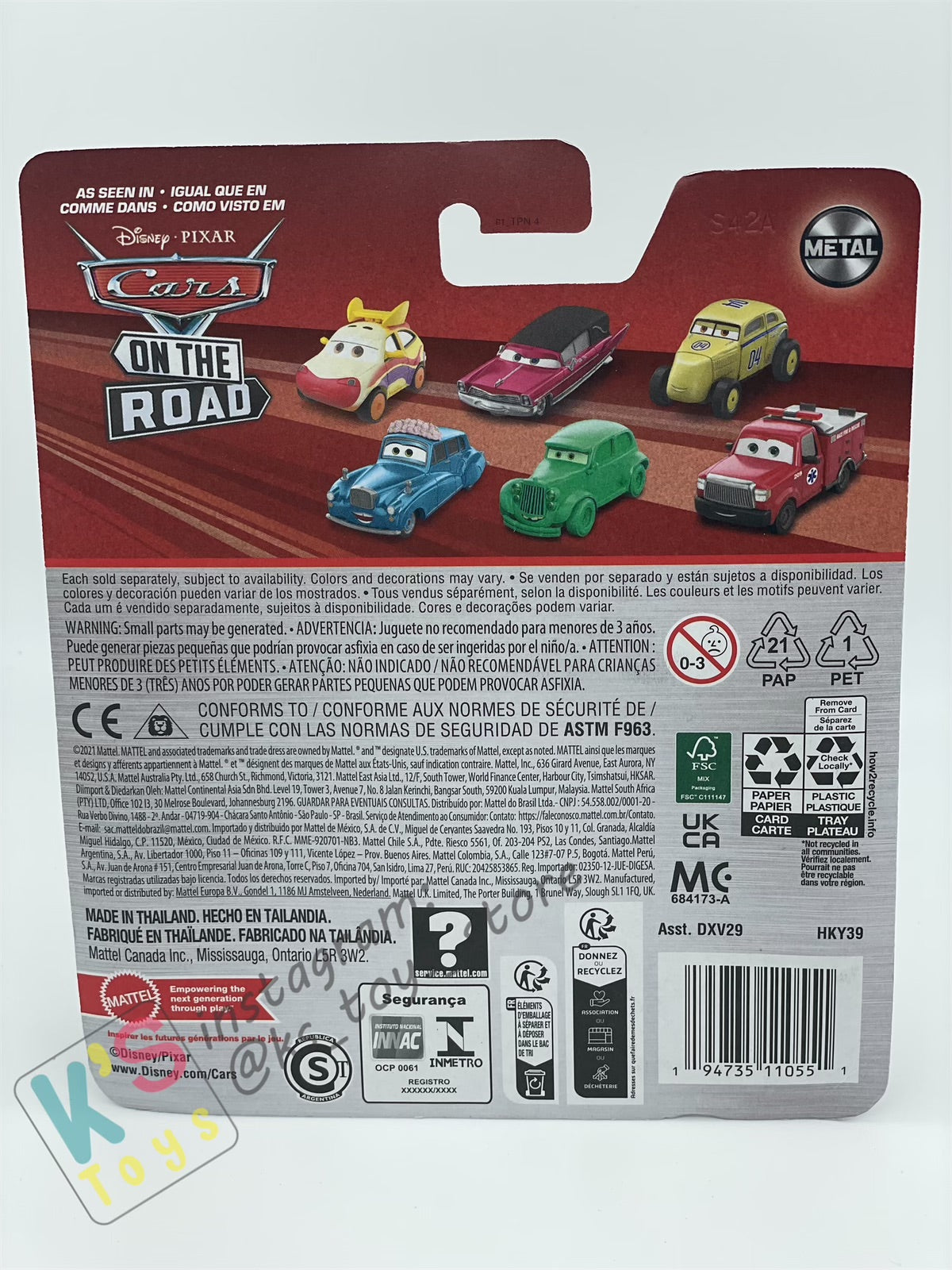 DISNEY PIXAR CARS BY MATTEL - "QUADRATORQUOSAUR" CARS ON THE ROAD - 2024 RE-RELEASED - BNIP