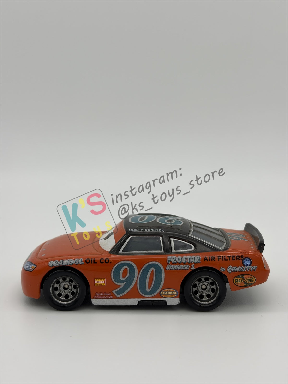 PRE-OWNED / LOOSE DISNEY PIXAR CARS 1:55 BY MATTEL - "PONCHY WIPEOUT" THOMASVILLE RACING LEGENDS SERIES - NEAR MINT CONDITION