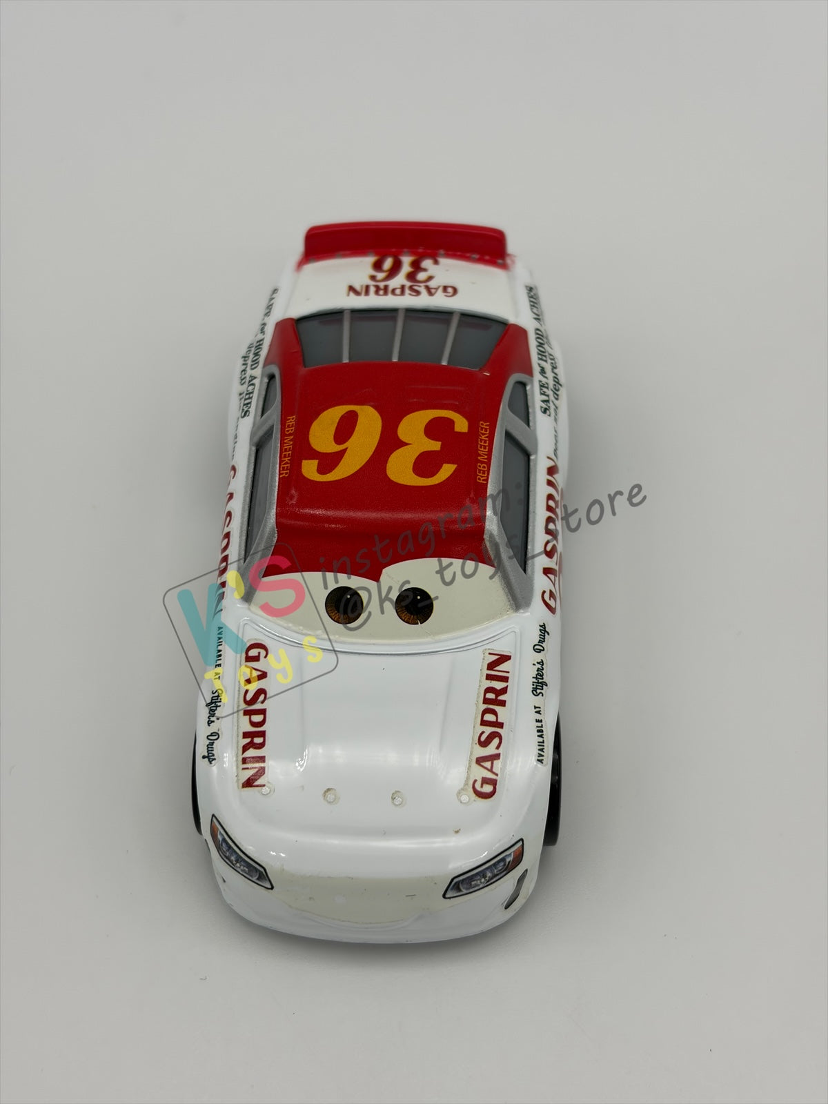 PRE-OWNED / LOOSE DISNEY PIXAR CARS 1:55 BY MATTEL - "REB MEEKER" THOMASVILLE RACING LEGENDS SERIES - NEAR MINT CONDITION