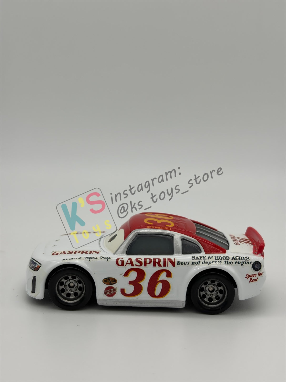 PRE-OWNED / LOOSE DISNEY PIXAR CARS 1:55 BY MATTEL - "REB MEEKER" THOMASVILLE RACING LEGENDS SERIES - NEAR MINT CONDITION