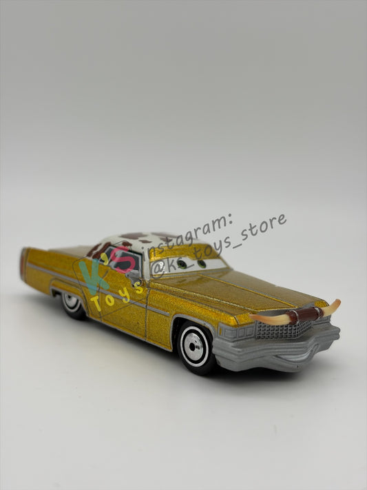 PRE-OWNED / LOOSE DISNEY PIXAR CARS BY MATTEL - "TEX DINOCO” - CARS SERIES - MISSING PART BUT IN NEAR MINT CONDITION - READ DESCRIPTION!!!!!!!!!!