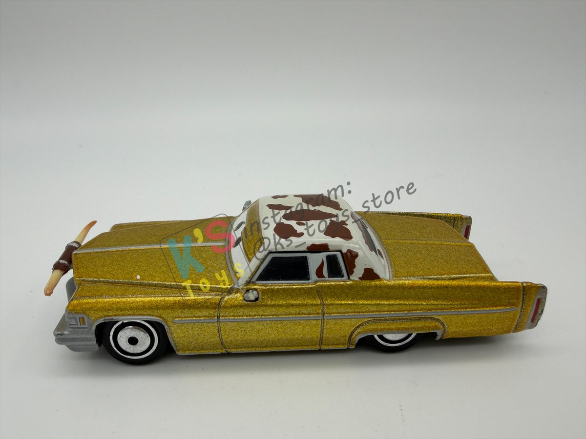 PRE-OWNED / LOOSE DISNEY PIXAR CARS BY MATTEL - "TEX DINOCO” - CARS SERIES - MISSING PART BUT IN NEAR MINT CONDITION - READ DESCRIPTION!!!!!!!!!!