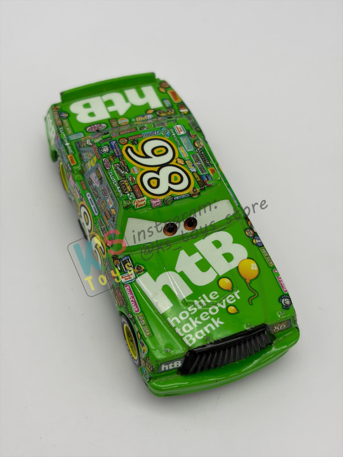 PRE-OWNED / LOOSE DISNEY PIXAR CARS BY MATTEL - "CHICK HICKS” - CARS SERIES - NEAR MINT CONDITION - READ DESCRIPTION!!!!!!!!!!