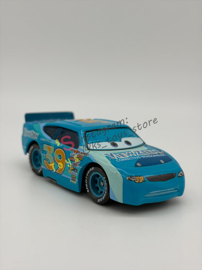 PRE-OWNED / LOOSE DISNEY PIXAR CARS - RYAN SHIELDS / VIEW ZEEN - CARS 1 - GOOD CONDITION - RED DESCRIPTION!!!