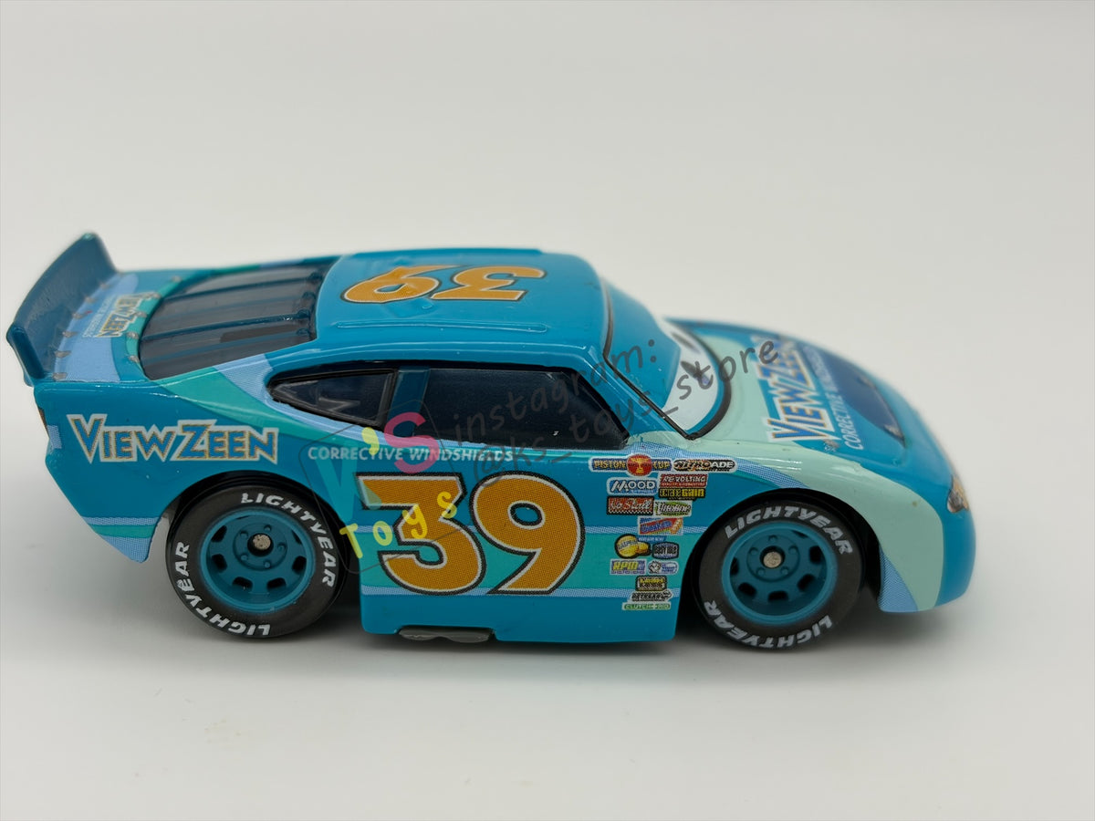 PRE-OWNED / LOOSE DISNEY PIXAR CARS - RYAN SHIELDS / VIEW ZEEN - CARS 1 - GOOD CONDITION - RED DESCRIPTION!!!