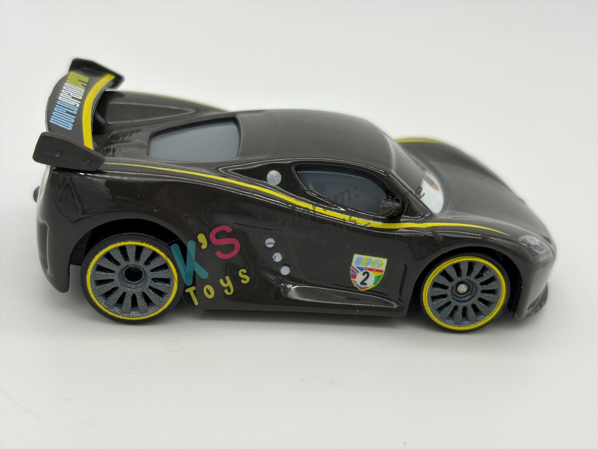 PRE-OWNED / LOOSE DISNEY PIXAR CARS BY MATTEL - "LEWIS HAMILTON" - CARS 2 SERIES - NEAR MINT CONDITION - READ DESCRIPTION!!!!!!!!!!!