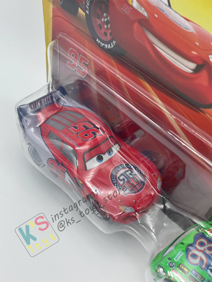 Disney Pixar Cars 1:55 by Mattel 2-Pack RACE RALLY 200 LIGHTNING MCQUEEN AND RACE RALLY 200 CHICK HICKS, RACE AND RESCUE SERIES - 2026 CHINA RELEASED - BNIP
