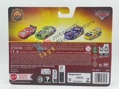 Disney Pixar Cars 1:55 by Mattel 2-Pack RACE RALLY 200 LIGHTNING MCQUEEN AND RACE RALLY 200 CHICK HICKS, RACE AND RESCUE SERIES - 2026 CHINA RELEASED - BNIP
