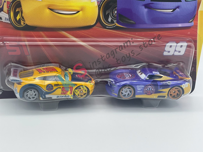Disney Pixar Cars 1:55 by Mattel 2-Pack RACE RALLY 200 CRUZ RAMIREZ AND RACE RALLY 200 DANNY SWERVEZ - RACE AND RESCUE SERIES - 2025 CHINA RELEASED - BNIP