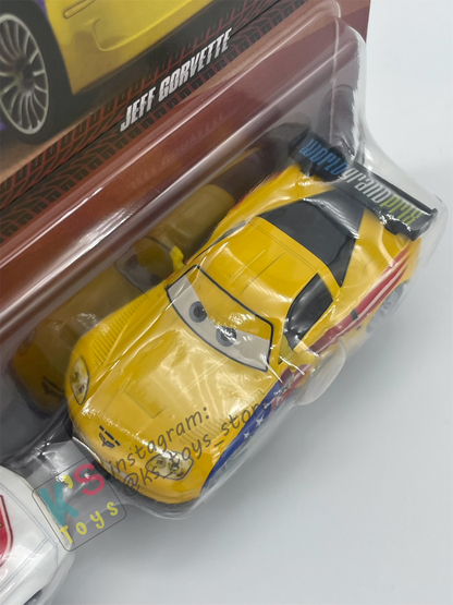 Disney Pixar Cars 1:55 by Mattel 2-Pack, PAT TRAXSON AND JEFF GORVETTE - 2025 RE-RELEASED - BNIP