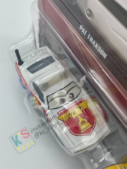 Disney Pixar Cars 1:55 by Mattel 2-Pack, PAT TRAXSON AND JEFF GORVETTE - 2025 RE-RELEASED - BNIP