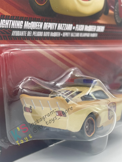 Disney Pixar Cars 1:55 2-Pack DEPUTY LIGHTNING MCQUEEN AND BELLA CADAVRE - 2025 CHINA RE-RELEASED -  BNIP