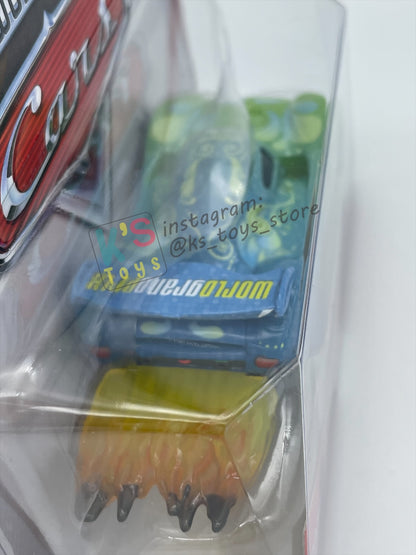 DISNEY PIXAR CARS BY MATTEL 1:55, "CARLA VELOSO WITH FLAMES" - ALLINOL BLOWOUT SERIES - BNIP