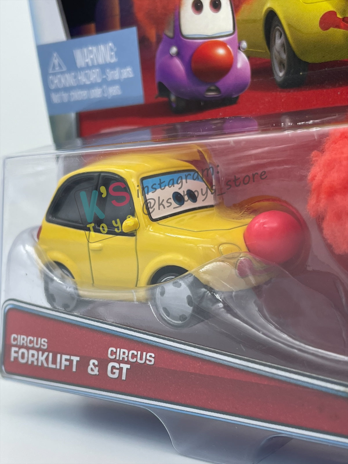 DISNEY PIXAR CARS BY MATTEL 1:55, "CIRCUS FORKLIFT & CIRCUS GT" - SUPER CHASE SERIES - BNIP