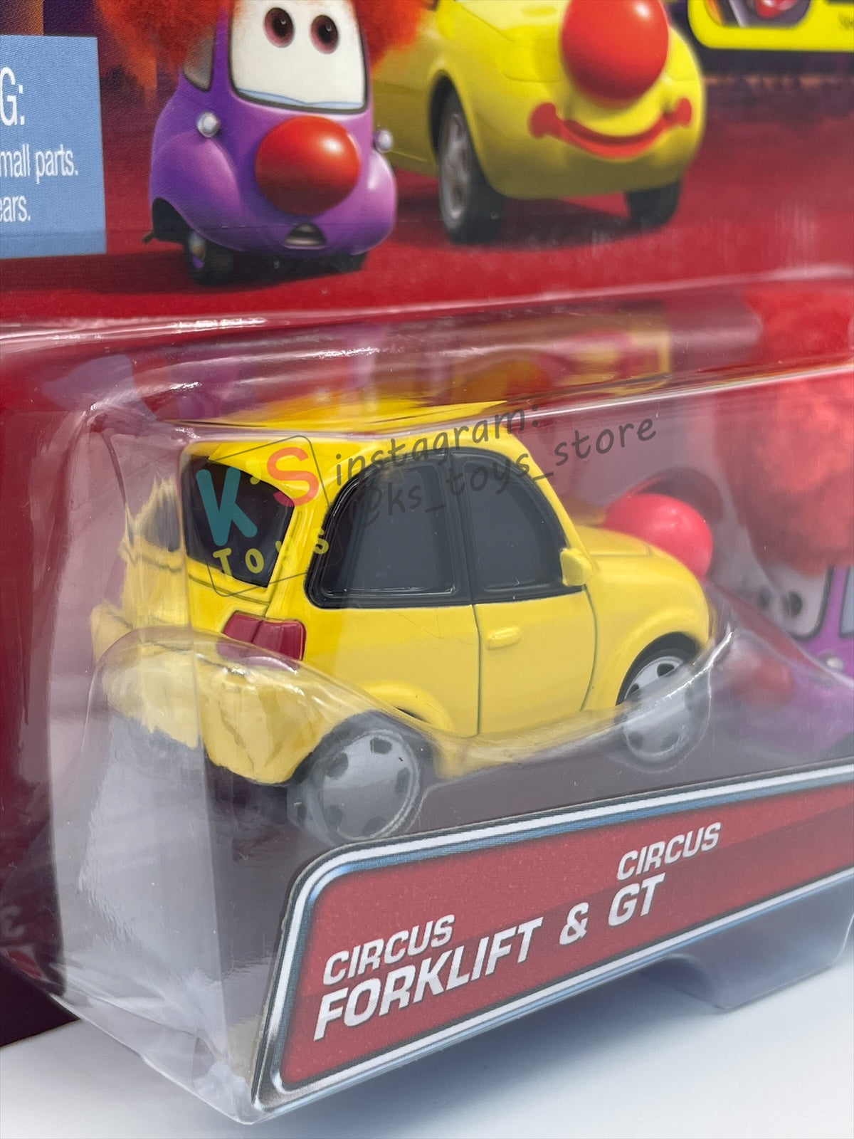 DISNEY PIXAR CARS BY MATTEL 1:55, "CIRCUS FORKLIFT & CIRCUS GT" - SUPER CHASE SERIES - BNIP