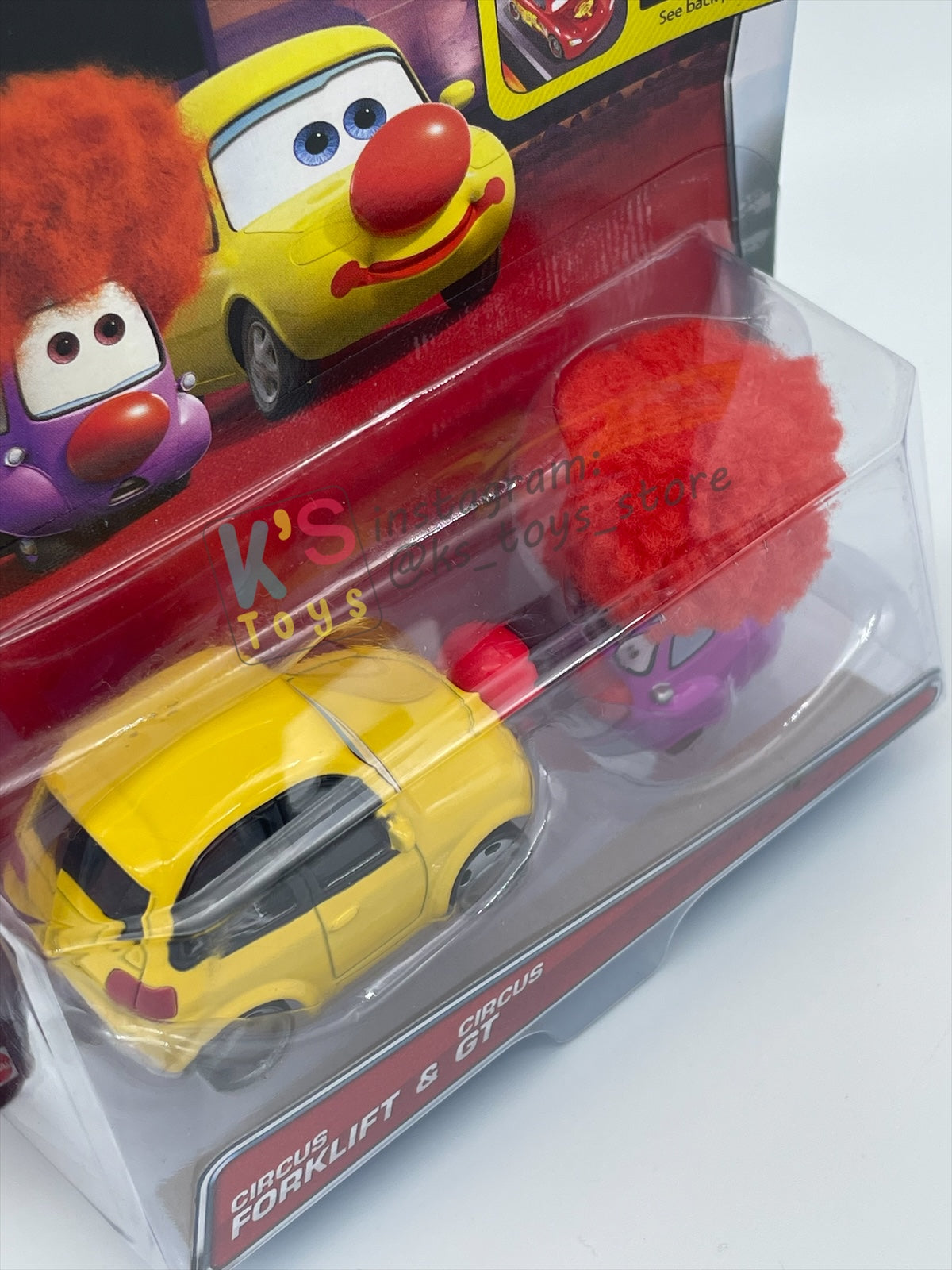 DISNEY PIXAR CARS BY MATTEL 1:55, "CIRCUS FORKLIFT & CIRCUS GT" - SUPER CHASE SERIES - BNIP