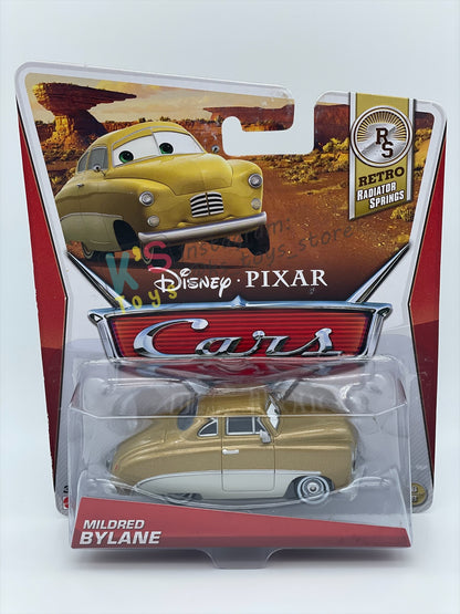 DISNEY PIXAR CARS 1:55 BY MATTEL, MILDRED BYLANE - RETRO RADIATOR SPRINGS SERIES - BNIP