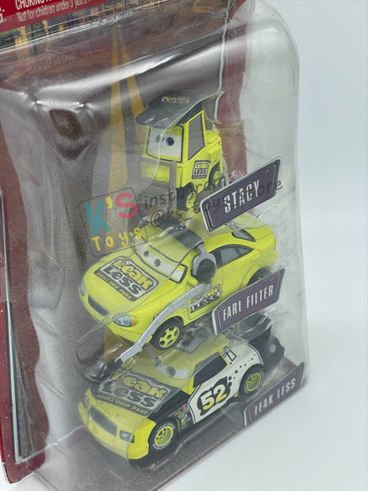 DISNEY PIXAR CARS 3 PACK TEAM LEAK LESS GIFT PACK "STACY, EARL FILTER AND LEAK LESS"  - BNIP - READ DESCRIPTION!!!