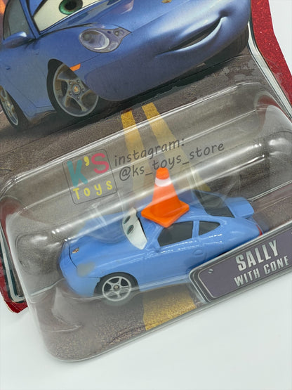 DISNEY PIXAR CARS BY MATTEL 1:55, "SALLY WITH CONE" - THE WORLDS OF CARS SERIES - BNIP