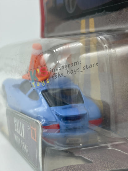 DISNEY PIXAR CARS BY MATTEL 1:55, "SALLY WITH CONE" - THE WORLDS OF CARS SERIES - BNIP