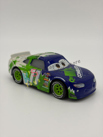 PRE-OWNED / LOOSE DISNEY PIXAR CARS 1:55 BY MATTEL - "CHIP GEARINGS" CARS 3 PISTON CUP RACERS SERIES - NEAR MINT CONDITION