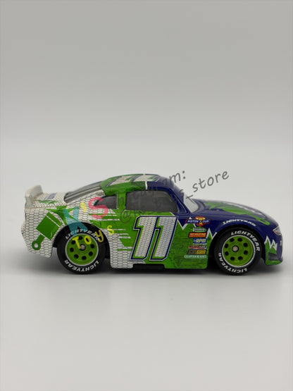 PRE-OWNED / LOOSE DISNEY PIXAR CARS 1:55 BY MATTEL - "CHIP GEARINGS" CARS 3 PISTON CUP RACERS SERIES - NEAR MINT CONDITION