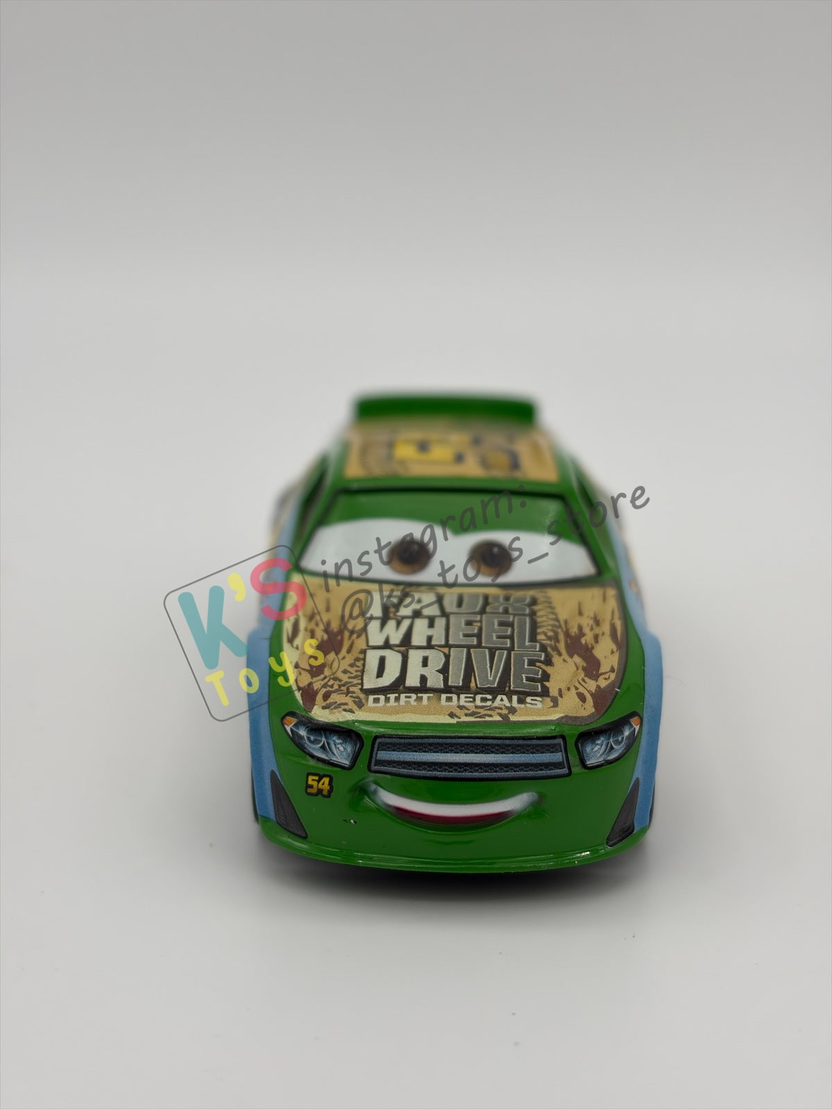 PRE-OWNED / LOOSE DISNEY PIXAR CARS - TOMMY HIGHBANKS #54 FAUX WHEEL DRIVE CARS 3 - 0177 EAA EXCELLENT CONDITION