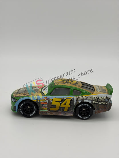 PRE-OWNED / LOOSE DISNEY PIXAR CARS - TOMMY HIGHBANKS #54 FAUX WHEEL DRIVE CARS 3 - 0177 EAA EXCELLENT CONDITION