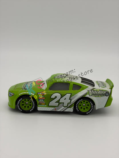 PRE-OWNED / LOOSE DISNEY PIXAR CARS 1:55 BY MATTEL - "BRICK YARDLEY" CARS 3 PISTON CUP RACERS SERIES - IN VERY GOOD CONDITION