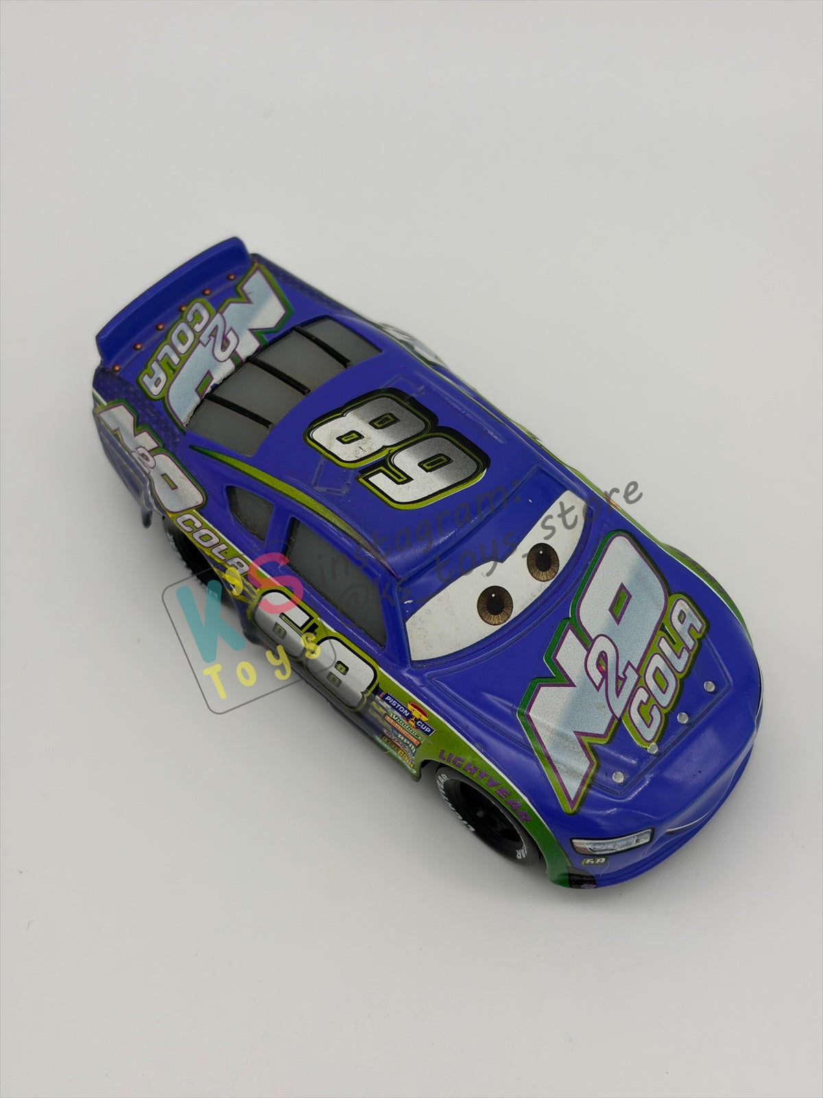 PRE-OWNED / LOOSE DISNEY PIXAR CARS 1:55 BY MATTEL - "PARKER BRAKESTON (NO 2 COLA #68)" CARS 3 PISTON CUP RACERS SERIES - NEAR MINT CONDITION