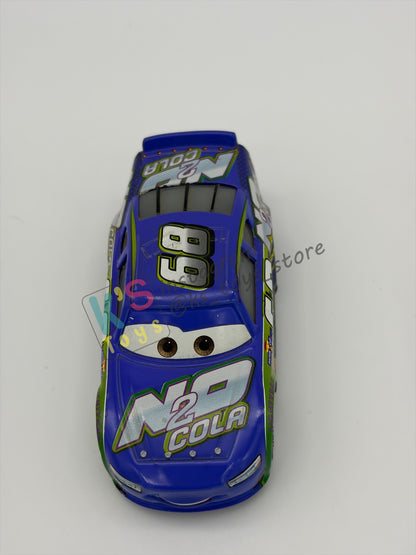 PRE-OWNED / LOOSE DISNEY PIXAR CARS 1:55 BY MATTEL - "PARKER BRAKESTON (NO 2 COLA #68)" CARS 3 PISTON CUP RACERS SERIES - NEAR MINT CONDITION